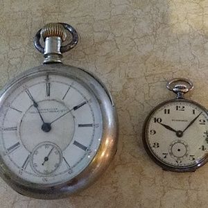 1885 solid silver walltram pocket watch